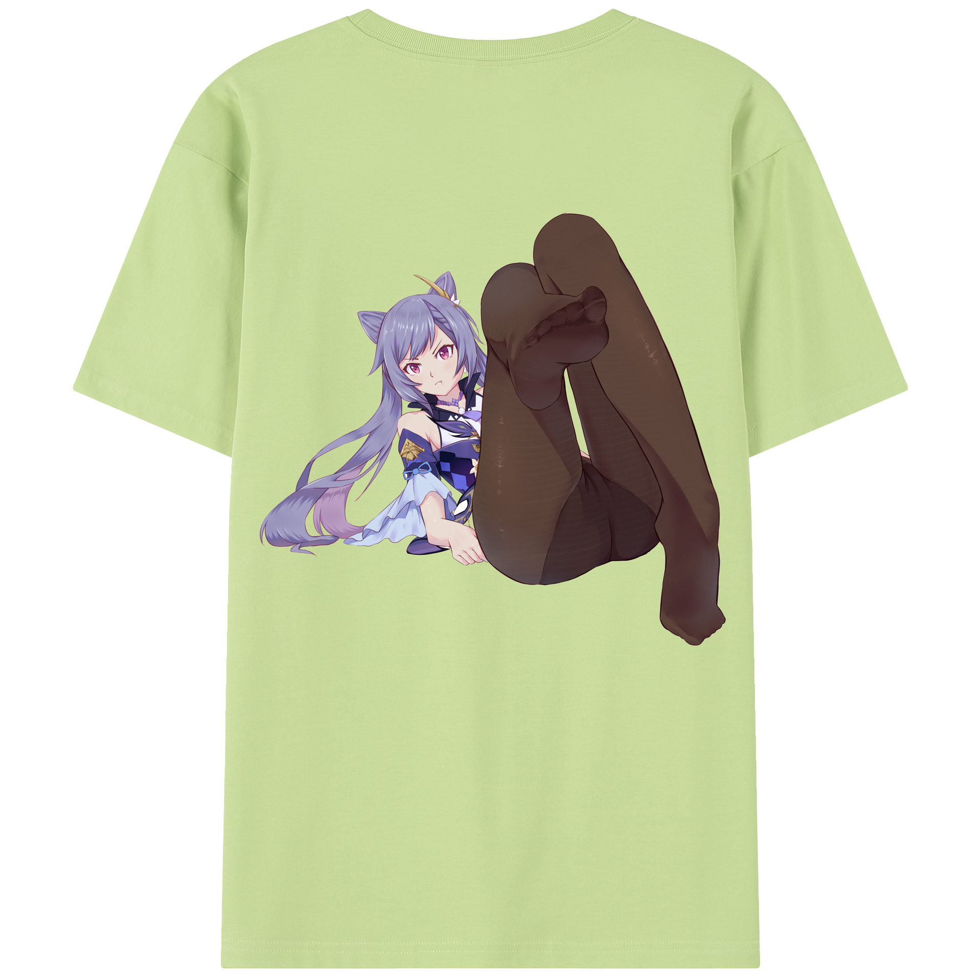 げんし神 刻晴 こくせい genshin Kokusei 綿100％半袖Tシャツ（背面プリント）